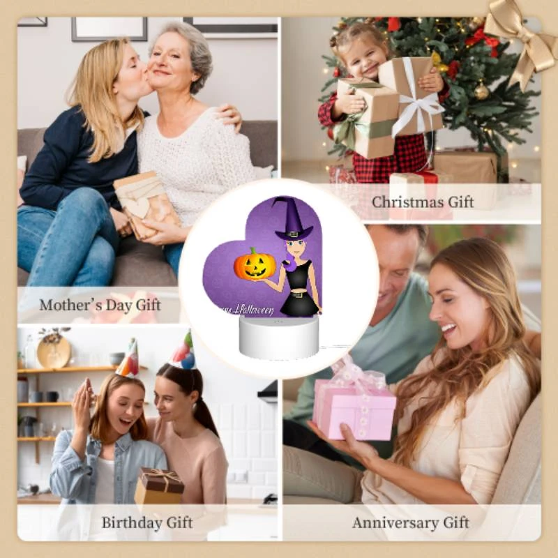 Love Acrylic Night Light, A girl wearing a witch's hat and holding a pumpkin. Love Acrylic Night Light, A Girl Wearing A Witch's Hat And Holding A Pumpkin. -Nuas Diy Shop 0bacf66f211b8d67b884df7d189db8fcb4e60555