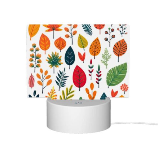 Rectangular Acrylic Night Light, A Colorful Collection Of Leaves In Various Shades Of Orange -Nuas Diy Shop 0bb6af70444aea7fa3b0823fede125ca8d807155