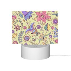 Rectangular Acrylic Night Light, A Colorful Floral Pattern With Purple -Nuas Diy Shop 0bb935a4e677e958a1ff82a7e0fda079a8c71458