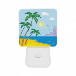 Night Light Set Of 2, A Sunny Day At The Beach With Palm Trees And A Beautiful Blue Ocean. -Nuas Diy Shop 0c0030c96f4acce95b836b0826f5f5a85e8dc096