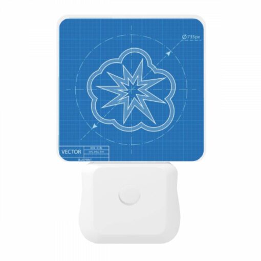 Night Light, A Blueprint Of A Star With A Circle In The Middle. -Nuas Diy Shop 0c14064c5ee6a7bc75fc7b85fc244d934e8fd848
