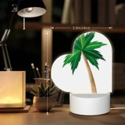 Love Acrylic Night Light, A Green And Brown Palm Tree With A Brown Trunk. -Nuas Diy Shop 0c17c5db8ea6b40c83de1ba7aebaf1737e55ebd8