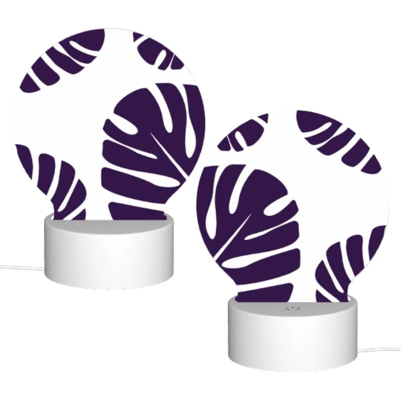 Round Acrylic Night Light, A pattern of leaves on a white background. Round Acrylic Night Light, A Pattern Of Leaves On A White Background. -Nuas Diy Shop 0c1f5a6a7ed925ddca9f147cfca89c532b3c3541