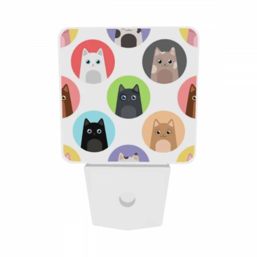 Night Light Set Of 2, A Collection Of Cat Images In Various Colors. -Nuas Diy Shop 0c36fe44f1d81cc5bd386405724dd2cf6923fc17