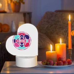 Love Acrylic Night Light, A Colorful Circle With A Pink And Blue Design. -Nuas Diy Shop 0c4c8f2b33d61aa9dccb6fee2176d455a7150529