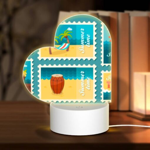 Love Acrylic Night Light, A Collection Of Six Postage Stamps Featuring Beach And Sun-related Themes. -Nuas Diy Shop 0c5c273cf07fd767ce41d93b1252b7cd43598e2e
