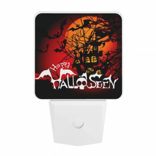 Night Light, A Halloween Poster With A Castle And Bats. -Nuas Diy Shop 0c608c52cb04251bf4af957623496cf0b43cb73e
