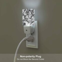 Night Light, A Black And White Image Of A Leafy Plant With A Pattern Of Dots. -Nuas Diy Shop 0c647bf8fb2dc9010d265d005dcad81cbe87227c