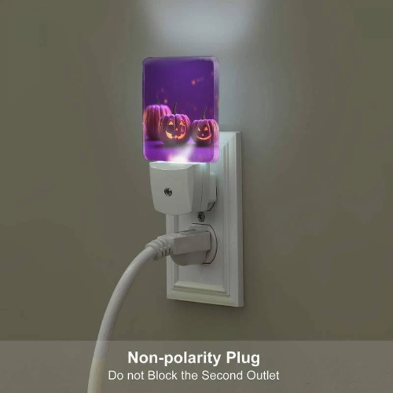 Night Light, Two pumpkins with faces drawn on them sit on a purple background. Night Light, Two Pumpkins With Faces Drawn On Them Sit On A Purple Background. -Nuas Diy Shop 0c9375761438c6538e807d6f97208b8d94d82405