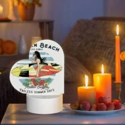 Love Acrylic Night Light, A Woman With A Surfboard In The Ocean. -Nuas Diy Shop 0cc1e4a1ebd073974b67e3d5387fb56fa97f0e5b