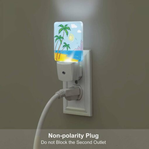 Night Light Set Of 2, A Sunny Day At The Beach With Palm Trees And A Beautiful Blue Ocean. -Nuas Diy Shop 0cfc2192318b6af49ec01b7c187009eb9e5bffee