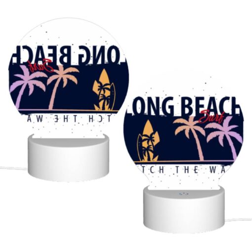 Round Acrylic Night Light, A Logo For Long Beach Surf. -Nuas Diy Shop 0dc56f782633f6a020fab20dd427b33af105cfc6