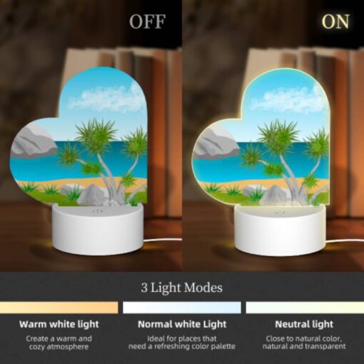 Love Acrylic Night Light, A Rocky Beach With A Few Trees And A Body Of Water. -Nuas Diy Shop 0ddc1aee073670f45bd016f9e38b3d3dbb988dec