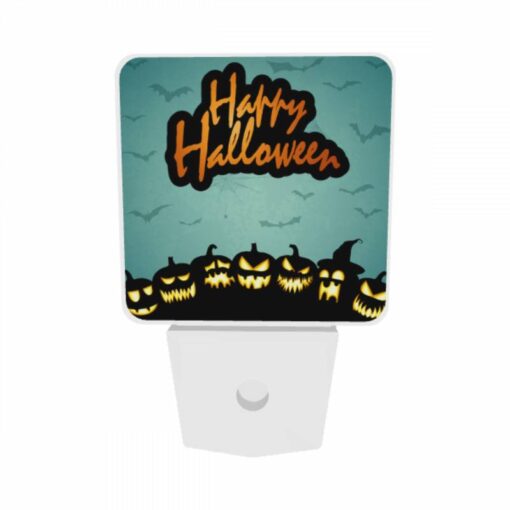 Night Light Set Of 2, A Sign That Says Happy Halloween. -Nuas Diy Shop 0e2682144aadfc821b9087262970a1f1ac10a81a