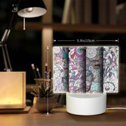 Rectangular Acrylic Night Light, Four Different Colored Designs Of Flowers And Leaves. -Nuas Diy Shop 0e362aebd3627dcef6f22ea4ff00a987c7efe016