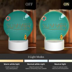 Round Acrylic Night Light, A Colorful Illustration Of A Boat -Nuas Diy Shop 0e5cd7414315f4bb30ed98d74197e275722928c5