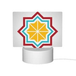 Rectangular Acrylic Night Light, A Colorful Logo With A Yellow Center. -Nuas Diy Shop 0e73e70d85446f85aadfd37ffc18d56fd4843348