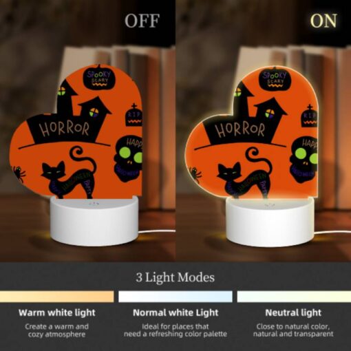 Love Acrylic Night Light, A Halloween Themed Poster With A Cat And A Skull. -Nuas Diy Shop 0e9cf0424852d469bdb440bdb5d9d9808bf817d0