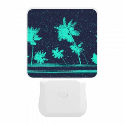 Night Light, A Blue And Green Image Of Palm Trees. -Nuas Diy Shop 0eb8c69f0c2f97f6265ea8e316b5e0bde3bb8245