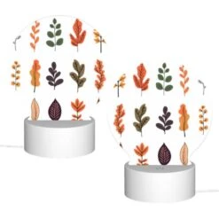 Round Acrylic Night Light, A Collection Of Different Colored Leaves. 3 Round Acrylic Night Light, A Collection Of Different Colored Leaves. -Nuas Diy Shop 0ed28c98ec99cd13ae8d03b15635a79790af05c8