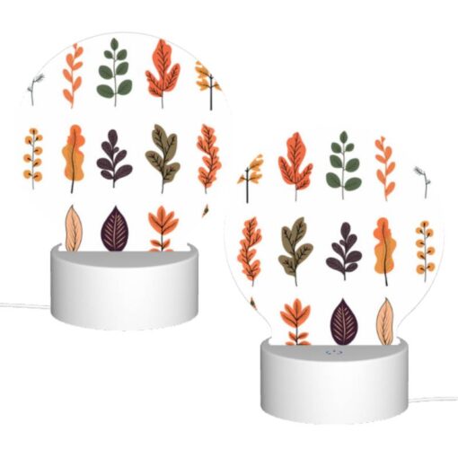 Round Acrylic Night Light, A Collection Of Different Colored Leaves. -Nuas Diy Shop 0ed28c98ec99cd13ae8d03b15635a79790af05c8