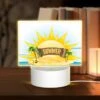 Rectangular Acrylic Night Light, A Sunny Day At The Beach With A Sign That Says "Summer". 1 Rectangular Acrylic Night Light, A Sunny Day At The Beach With A Sign That Says "Summer". -Nuas Diy Shop 0f7477272dde7232c3c577cf16a4722f9228a0e2