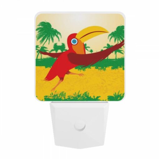 Night Light, A Red Bird With A Yellow Beak Is Flying In The Air. -Nuas Diy Shop 0ff6cde2ed8a4a25d051f3f89d4b3a2d51cecd33