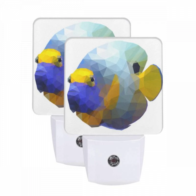 Night Light Set of 2, A blue and yellow fish with a black nose. Night Light Set Of 2, A Blue And Yellow Fish With A Black Nose. -Nuas Diy Shop 10023c3272f3d2bb3952c9b14ed5e5867f0951c9