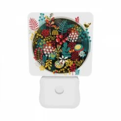 Night Light Set Of 2, A Colorful Circle With A Variety Of Plants And Fruits. -Nuas Diy Shop 1024fced789c5687aa4b31f51b459e90ece875ca