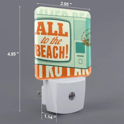 Night Light, A Retro-style TV Advertises A Beach Park. -Nuas Diy Shop 103028d2f26880743e7fc8fde1976d663e6490be