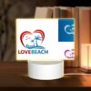 Rectangular Acrylic Night Light, A Logo For Love Beach Is Shown In Two Different Colors. -Nuas Diy Shop 105441ca451f0e030f963f6cc95f10fbb4eb1463