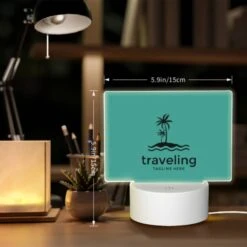 Rectangular Acrylic Night Light, A Logo For A Traveling Company. -Nuas Diy Shop 1098b9ae04d656a441868789a6d66e6777d3e5db