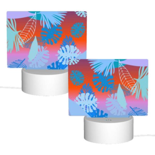 Rectangular Acrylic Night Light, A Colorful Image Of Leaves And Flowers With The Words "Summer Holidays" Written In The Bottom Right Corner. -Nuas Diy Shop 109d893f85169b41b5bd22a85bf1dfbe720b2127