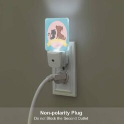 Night Light Set Of 2, A Black Cat And A Brown Dog Are Sitting Next To Each Other. -Nuas Diy Shop 10badd329d22418a9f816153f244c1cca3e5d973
