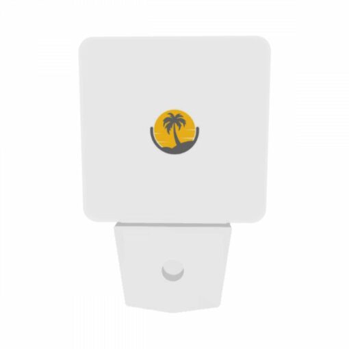 Night Light Set Of 2, A Yellow And Black Logo Of A Palm Tree On A White Background. -Nuas Diy Shop 10d95faece03017a4a663c6b0c0ce99312593e81
