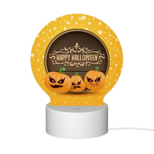 Round Acrylic Night Light, Three Pumpkins With Scary Faces On Them. -Nuas Diy Shop 1136d755c3f40436e956ebb29237714b21552fb2