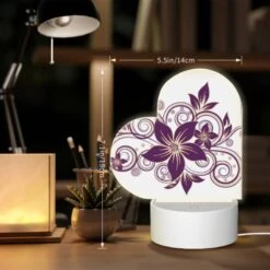Love Acrylic Night Light, A Purple Flower With A Gold Swirl Around It. 7 Love Acrylic Night Light, A Purple Flower With A Gold Swirl Around It. -Nuas Diy Shop 11a255828bb6b69902d13a3831514a842ad34185