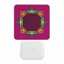Night Light, A Colorful Geometric Design On A Pink Background. -Nuas Diy Shop 11d5ce75e410c8c13976c902e7cb2a51ccf211aa