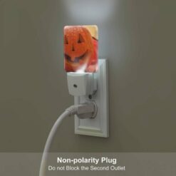 Night Light Set Of 2, A Carved Pumpkin With A Face On It. -Nuas Diy Shop 11f61b89dce6977abe8a4c58b31c9747fcf66249