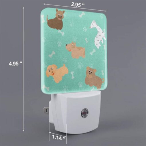 Night Light Set Of 2, A Collection Of Cartoon Dogs With Bones In Their Mouths. -Nuas Diy Shop 1209049d6253deea2953462bb61a60e96df1bb6a