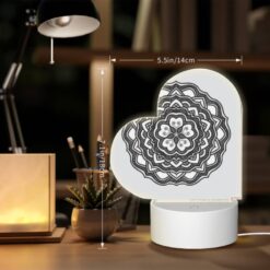 Love Acrylic Night Light, A Black And White Drawing Of A Flower. -Nuas Diy Shop 12362e2143c126cb47718b41832a10b40e57c896