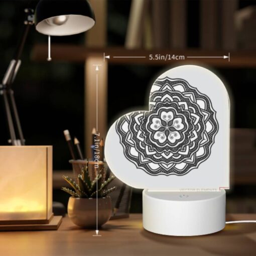 Love Acrylic Night Light, A Black And White Drawing Of A Flower. -Nuas Diy Shop 12362e2143c126cb47718b41832a10b40e57c896