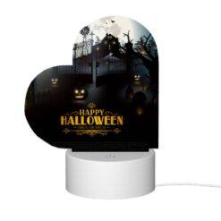 Love Acrylic Night Light, A Halloween Poster With A Fence And A Moon In The Background. -Nuas Diy Shop 12daed5aef43b3c48c7e58f6744bf1242541a4e9