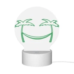 Round Acrylic Night Light, A Green Smiley Face With Two Palm Trees On Either Side. 11 Round Acrylic Night Light, A Green Smiley Face With Two Palm Trees On Either Side. -Nuas Diy Shop 12e542cfdd8e49d18f12fdffd8767e5eebe0d3fd