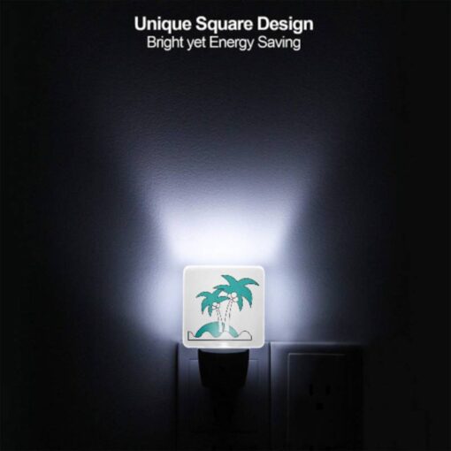 Night Light, A Drawing Of Two Palm Trees On A White Background. -Nuas Diy Shop 139aa70aafb9fd9cf2c20268e46cbec2babdc95d