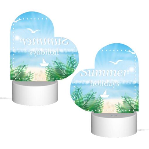 Love Acrylic Night Light, A Picture Of A Beach With A Boat And A Seagull Flying Over The Water. -Nuas Diy Shop 13b8ddaab1c1857816ce6a119accf7e7aaba5113