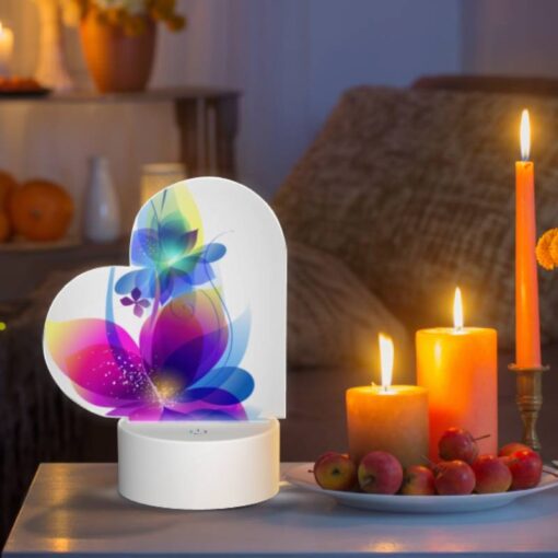 Love Acrylic Night Light, A Colorful Flower With A Blue Center And Yellow Petals. -Nuas Diy Shop 13e797de2d5c24a3759c032e993c849599080445