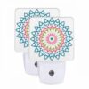 Night Light Set Of 2, A Colorful Flower Design With A Pink And Green Center. -Nuas Diy Shop 140555b3110821036b2b54cefbf6c3efe0ce69e6