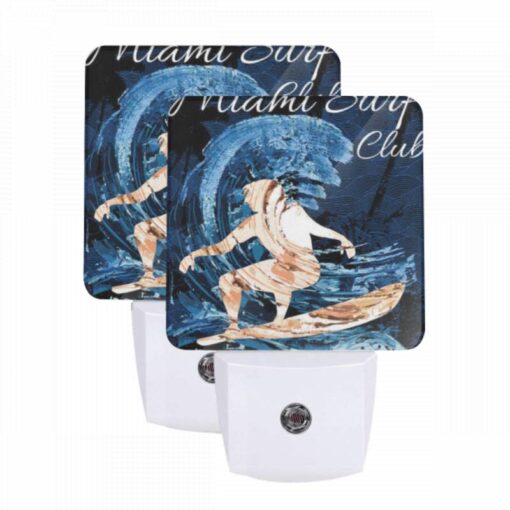 Night Light Set Of 2, A Surfer Is Riding A Wave On A Surfboard. -Nuas Diy Shop 148b587f6dbe7a7a5def15719f375408d7eabee7