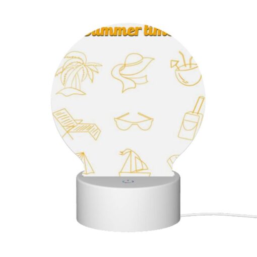 Round Acrylic Night Light, A Collection Of Summer Time Icons. -Nuas Diy Shop 14b8f38a565ca93160cd3aa3b12475ff3a3c60f4